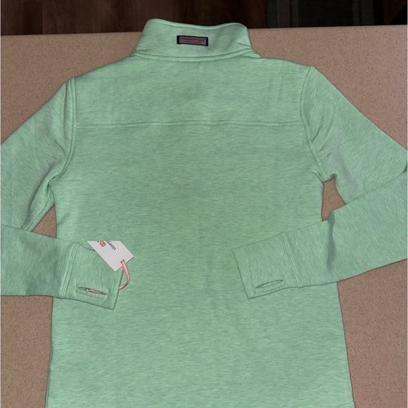 Vineyard Vines Shep Shirt 3/4 Zip Sweatshirt Green Women’s XS NWT - Picture 2 of 8